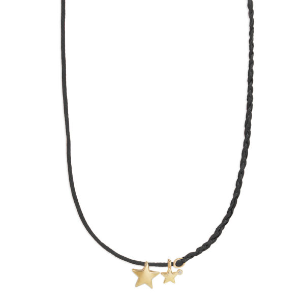 Gold 14K "MATHILDE" Necklace With White Diamond 0,004CTS