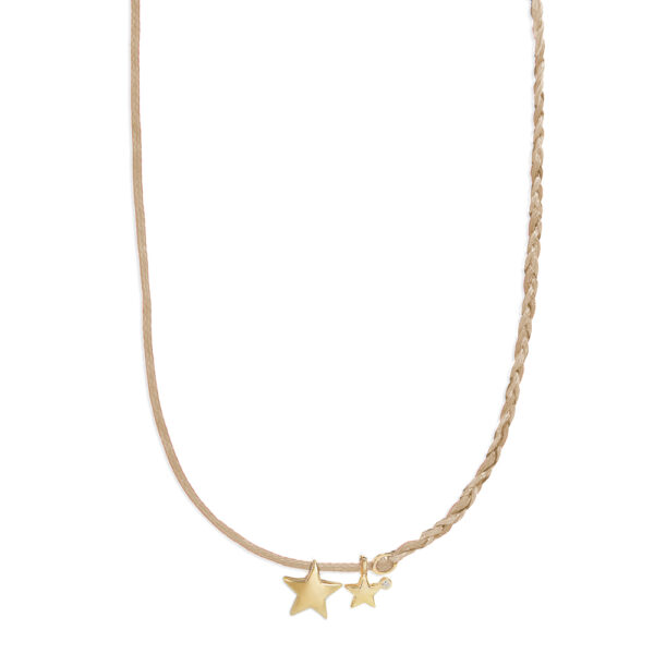 Gold 14K "MATHILDE" Necklace With White Diamond 0,004CTS