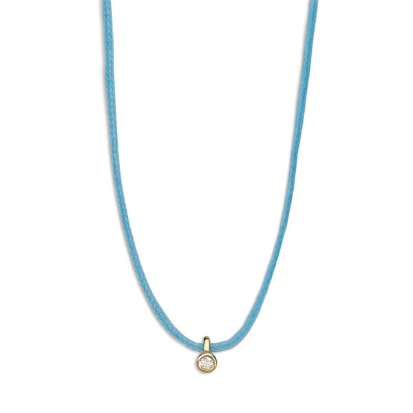 Gold 14K "PSYCHE" Necklace With White Diamond 0,03CTS