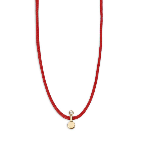 Gold 14K "THERESE" Necklace With White Diamonds 0,004CTS