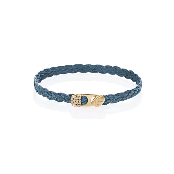 Gold 18K "THOE" Bracelet With 19 White Diamonds 0,051CTS