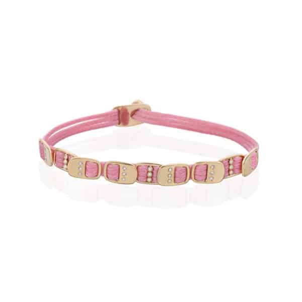 Gold 14K "MOLECULE" Bracelet With White Diamonds 0,09CTS